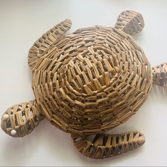 Vintage Other - Rattan Turtle Nautical Decor